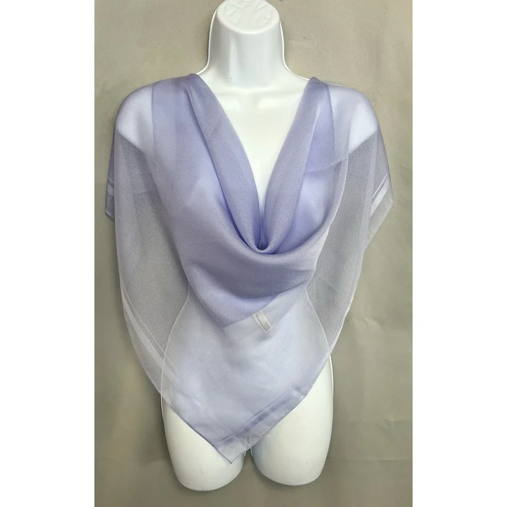 VTG Made Un Italy Polyester Light Purple Scarf Square 26